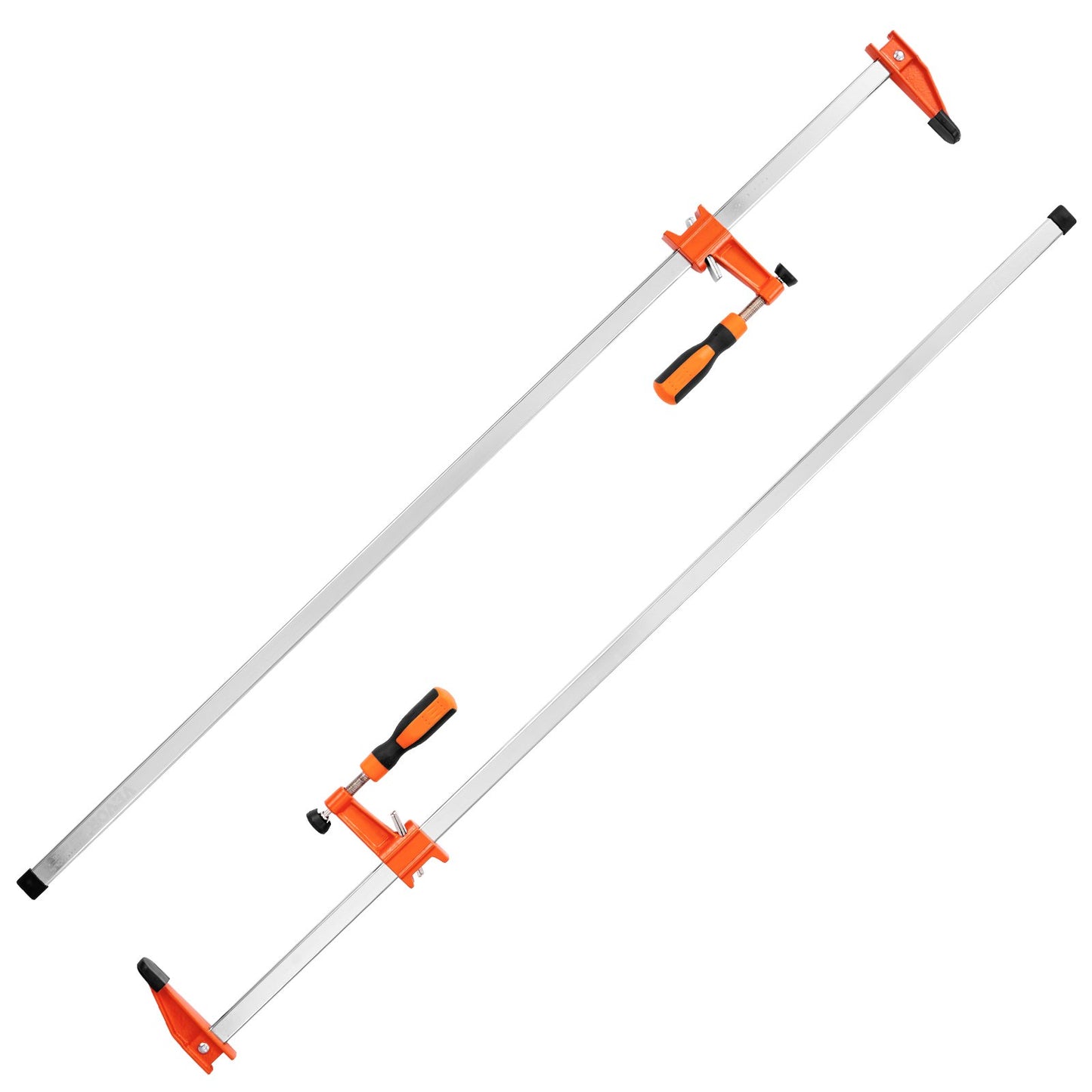 Stångklämmor för träbearbetning, 2-pack 36" klämma/spridare, snabbbytesklämma F-klämma med 600 lbs belastningsgräns, 2,5" halsdjup, gjutjärn och kolstål, träklämmor för träbearbetning av metallbearbetning