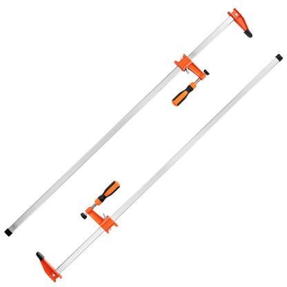 Stångklämmor för träbearbetning, 2-pack 36" klämma/spridare, snabbbytesklämma F-klämma med 600 lbs belastningsgräns, 2,5" halsdjup, gjutjärn och kolstål, träklämmor för träbearbetning av metallbearbetning