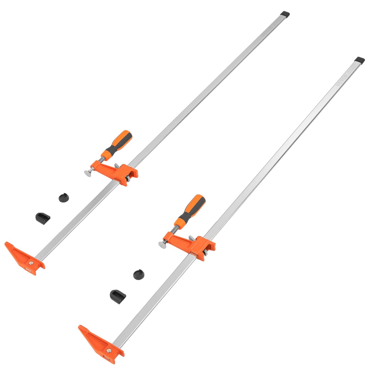 Stångklämmor för träbearbetning, 2-pack 36" klämma/spridare, snabbbytesklämma F-klämma med 600 lbs belastningsgräns, 2,5" halsdjup, gjutjärn och kolstål, träklämmor för träbearbetning av metallbearbetning