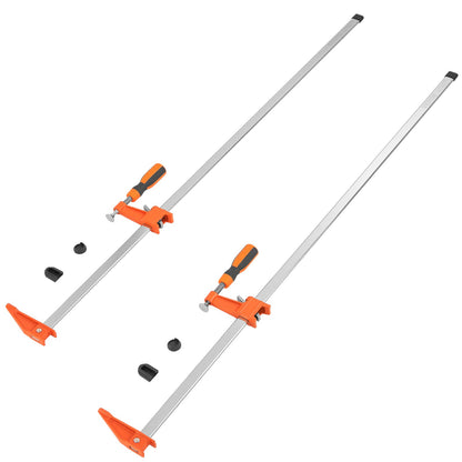 Stångklämmor för träbearbetning, 2-pack 36" klämma/spridare, snabbbytesklämma F-klämma med 600 lbs belastningsgräns, 2,5" halsdjup, gjutjärn och kolstål, träklämmor för träbearbetning av metallbearbetning