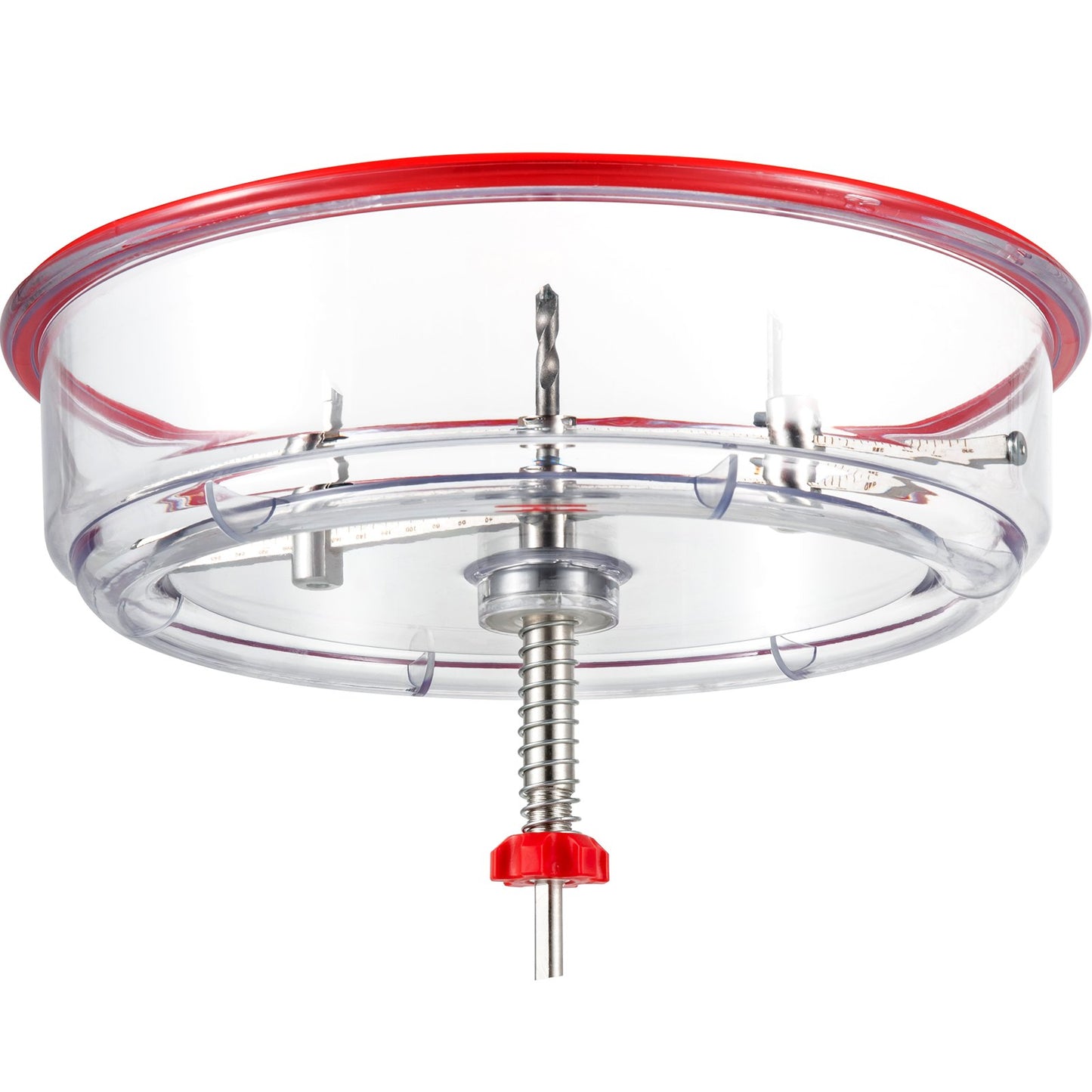 Verstellbarer Lochsägen-Fräsersatz, 1-5/8" bis 11-13/16" (40-300 mm), Einbaulochsäge mit PC-Staubschutzhülle, zwei auswechselbaren Zentrierbohrern, für Einbauleuchten, Deckenlautsprecher, Lüftungslöcher