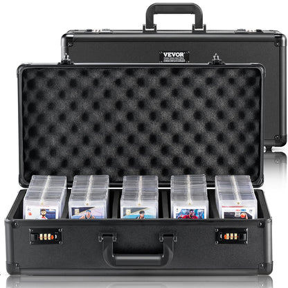 162 PSA Graded Card Storage Box 5 Compartments Sports Card Holder Case Coded Lock
