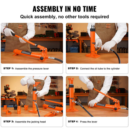 4 Ton Hydraulic Jack Air Pump Lift Frame Body Frame Porta Power Repair Kit