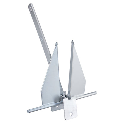 Fluke Anchor Kit, 13 LBS Hot Dip Galvanized Steel Fluke Anchor with 7.9' Chain, 101' Rope and Two 0.4" Buoys, Marine Boat Anchor for Small Vessels Under 30', Oceans, Rivers and Beaches