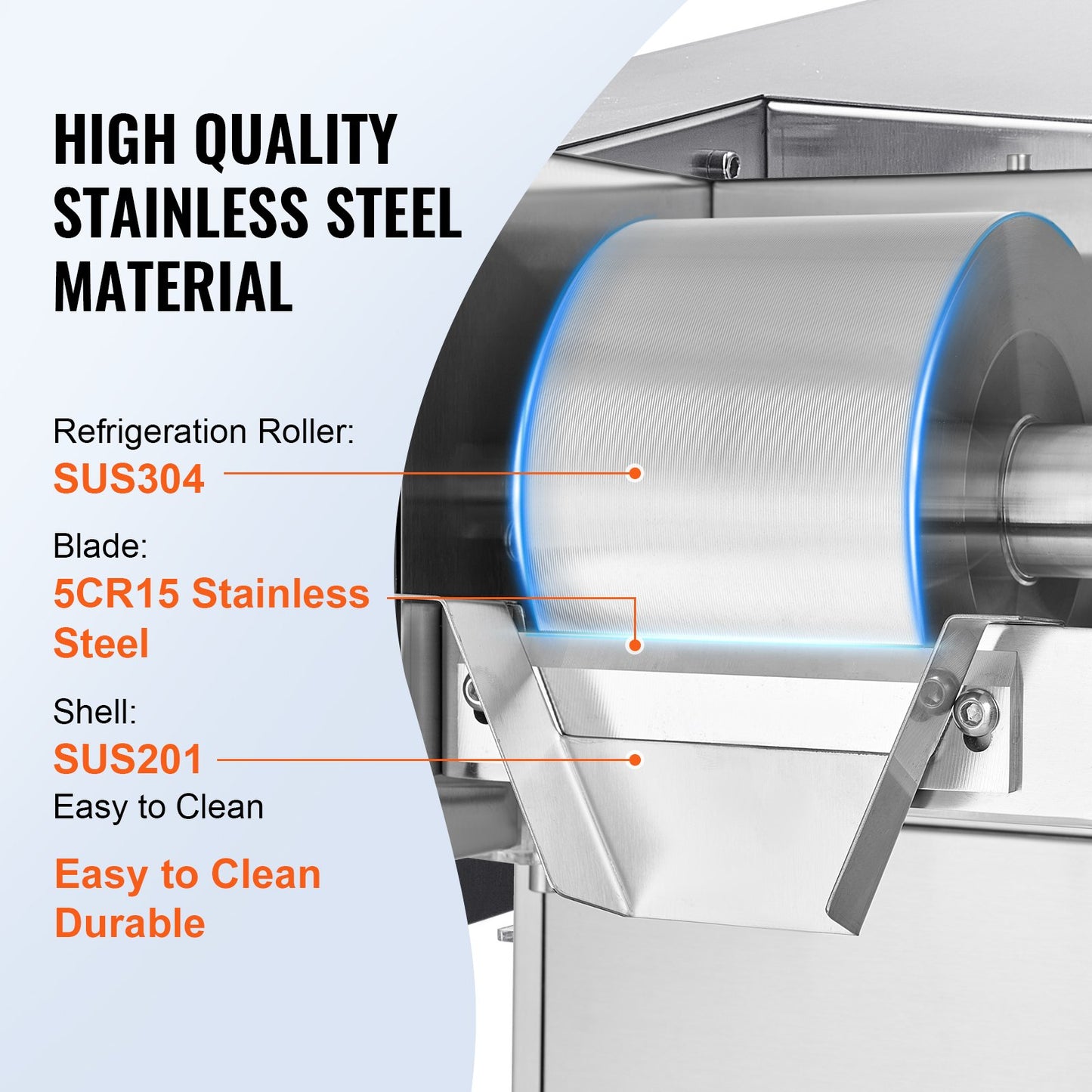 Commercial Snowflake Ice Cream Machine 507LBS/24H Stainless Steel For Ice Cream