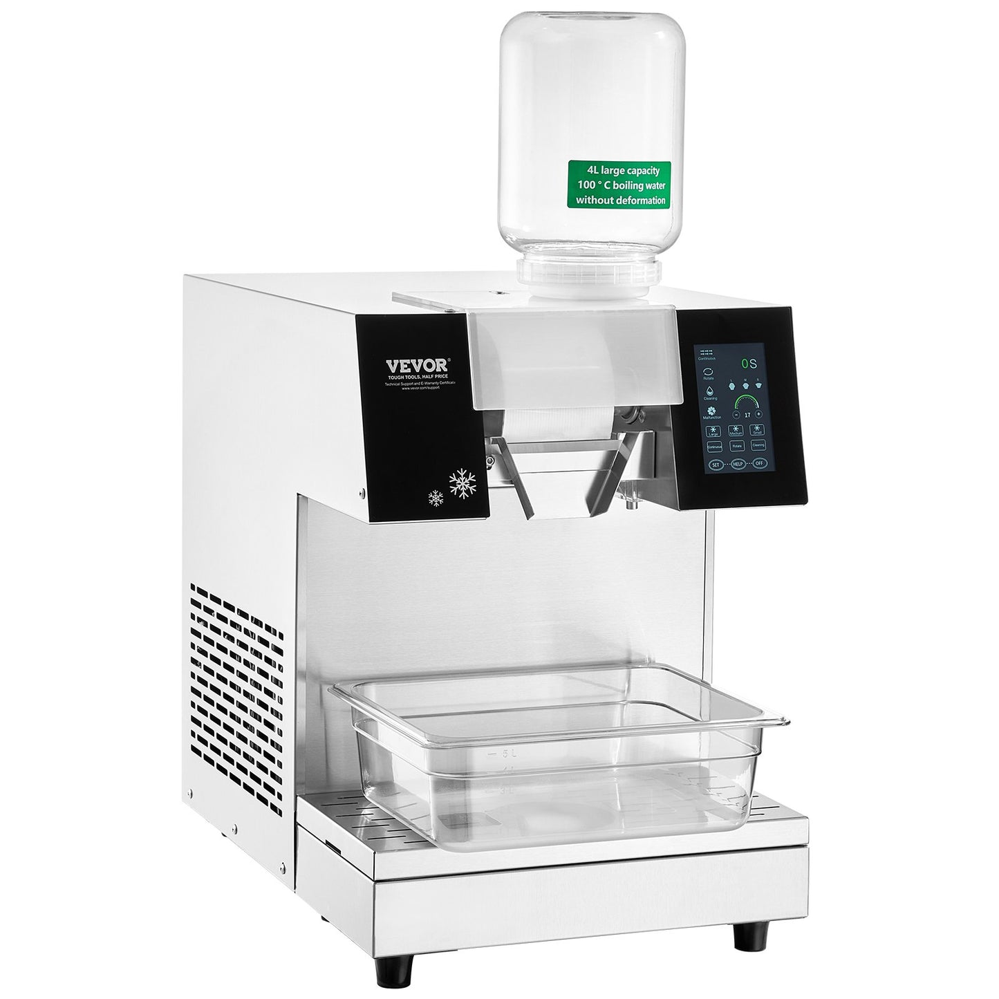Commercial Snowflake Ice Cream Machine 507LBS/24H Stainless Steel For Ice Cream