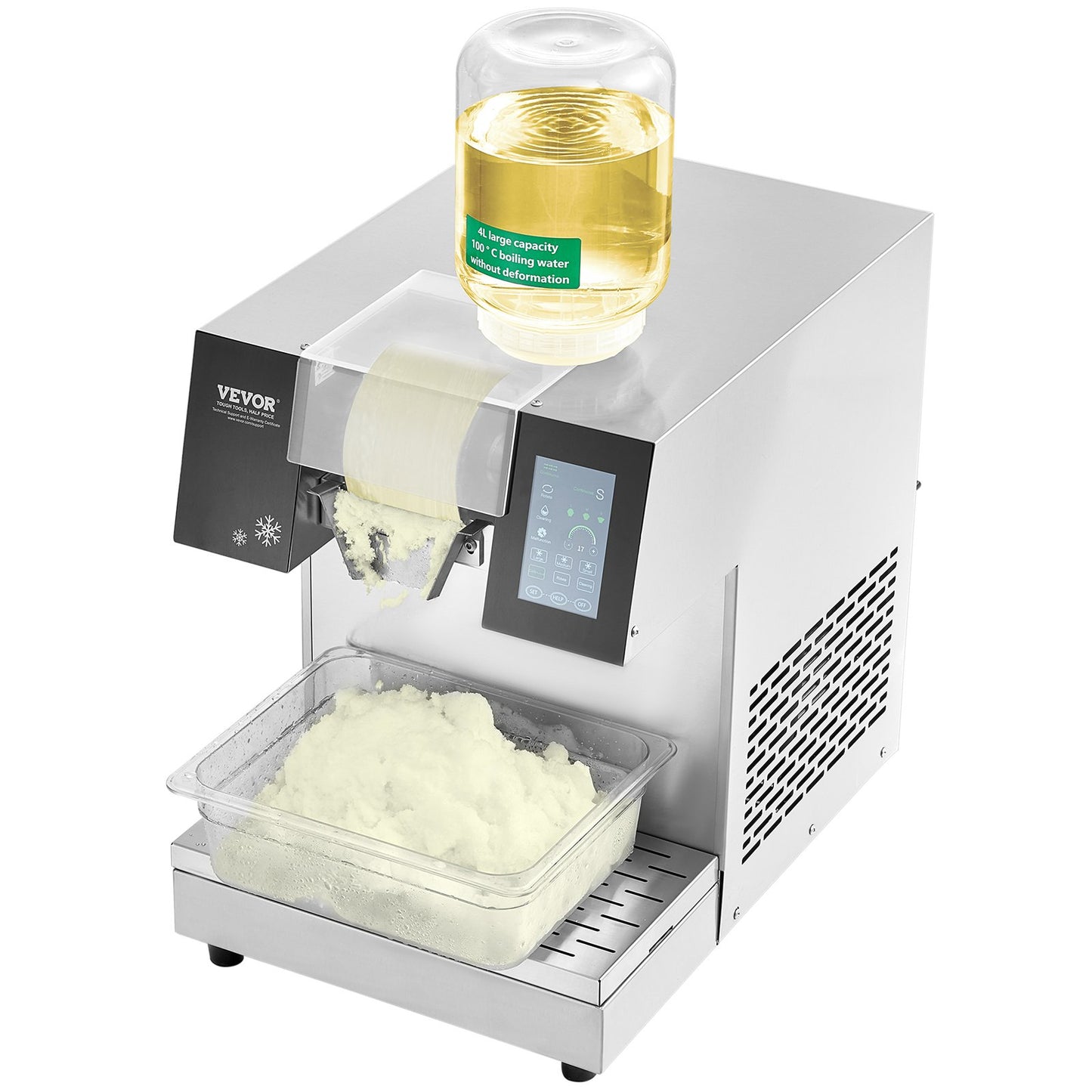 Commercial Snowflake Ice Cream Machine 507LBS/24H Stainless Steel For Ice Cream