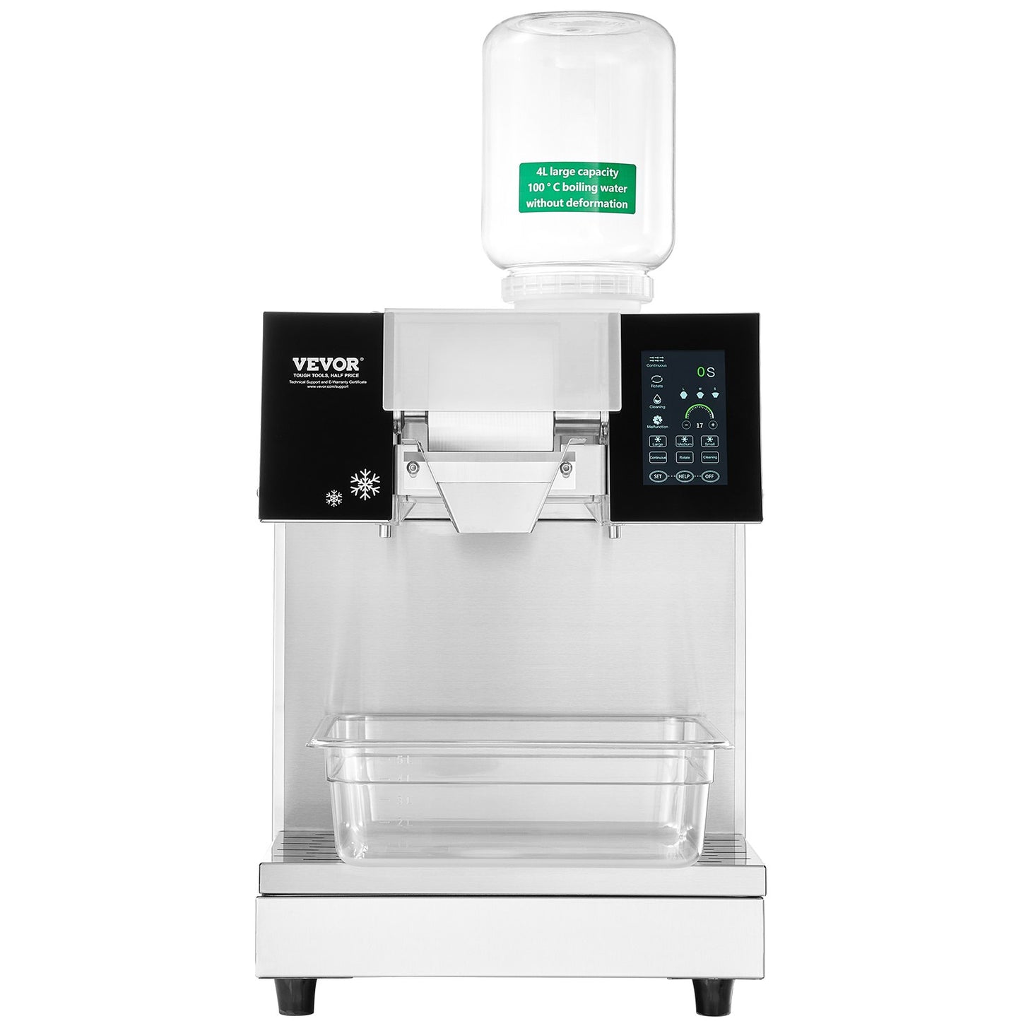 Commercial Snowflake Ice Cream Machine 507LBS/24H Stainless Steel For Ice Cream