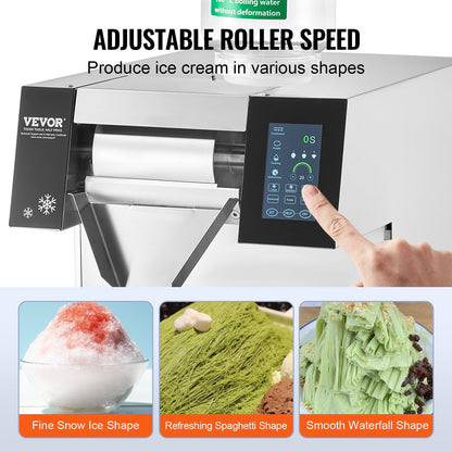 Commercial Snowflake Ice Cream Machine 573LBS/24H Stainless Steel For Ice Cream