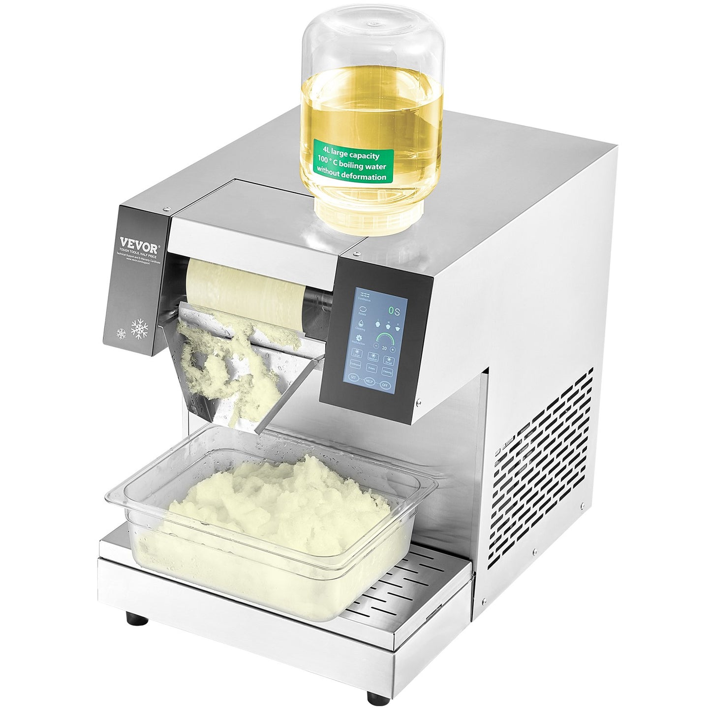 Commercial Snowflake Ice Cream Machine 573LBS/24H Stainless Steel For Ice Cream