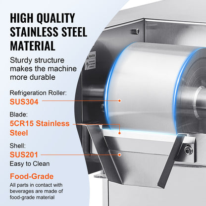 Commercial Snowflake Ice Cream Machine 176LBS/24H Stainless Steel For Ice Cream
