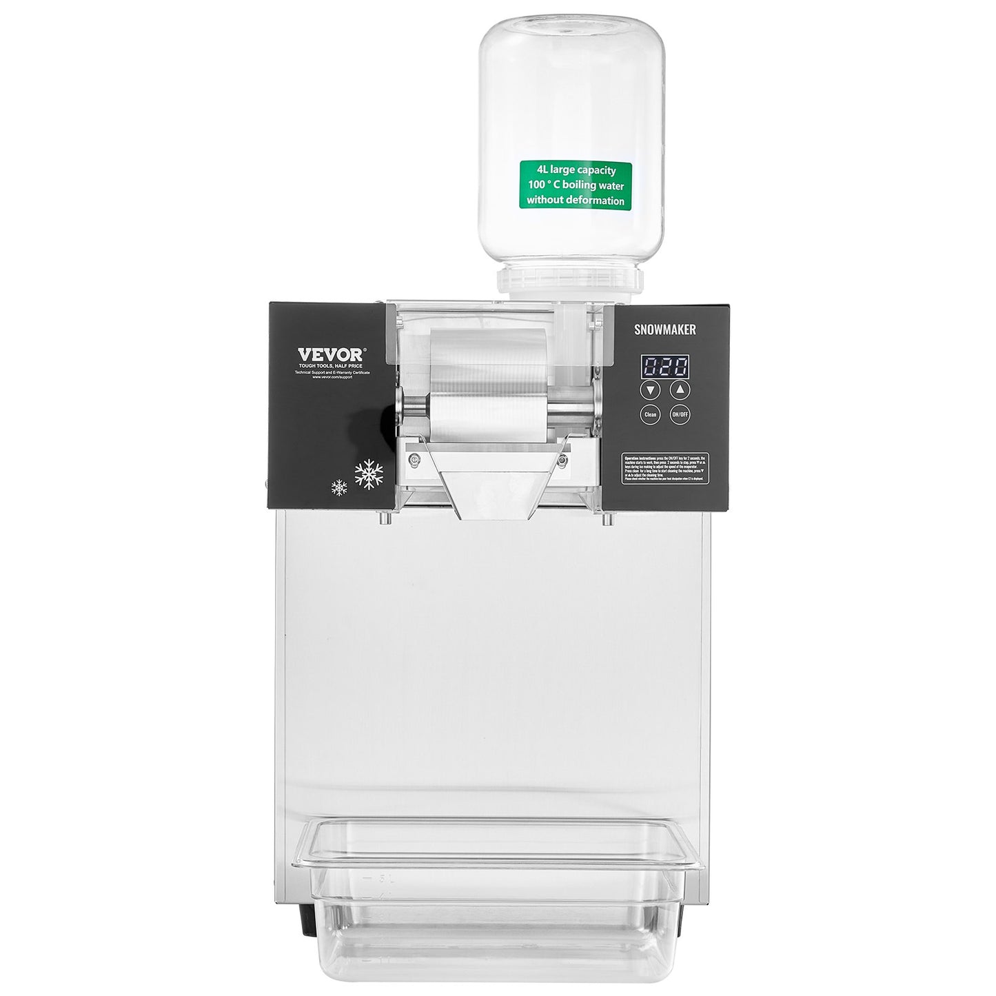 Commercial Snowflake Ice Cream Machine 397LBS/24H Stainless Steel For Ice Cream