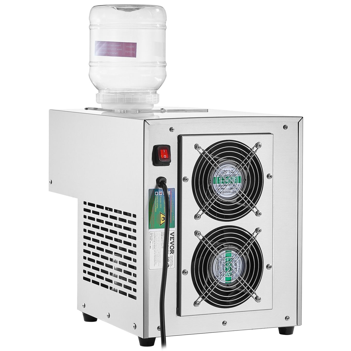 Commercial Snowflake Ice Machine 375LBS/24H Stainless Steel For Ice Cream