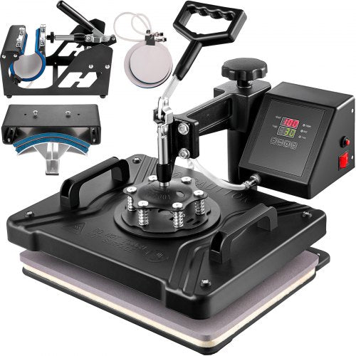 Wärmepresse 5-in-1-Wärmepresse 38 x 30 cm T-Shirt-Presse Tassendruckmaschine Multifunktionale Wärmeübertragungsmaschine für T-Shirt, Tasse, Hut, Plattentransferdrucker | EU