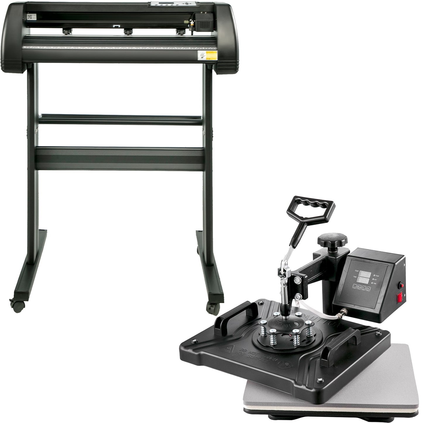 Vevor 5 In 1 Heat Press 12"x15" Vinyl Cutter Plotter 28" Software Sublimation