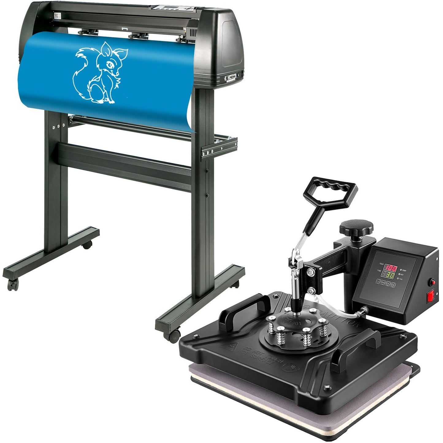 5-in-1-Wärmepresse-Transfermaschine, 30,5 x 38,1 cm, mit 86,4 cm Vinyl-Schneideplotter-Maschinen-Kit, Kunsthandwerksdrucker, Sublimation (86,4 cm/870 mm), Begrenzung (86,4 cm/870 mm)