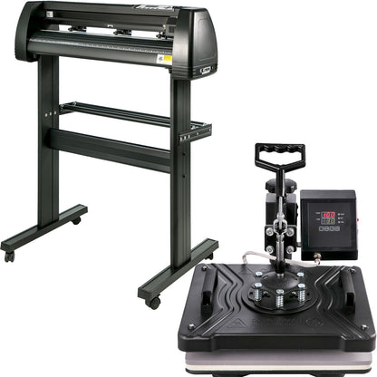 5-in-1-Wärmepresse-Transfermaschine, 30,5 x 38,1 cm, mit 86,4 cm Vinyl-Schneideplotter-Maschinen-Kit, Kunsthandwerksdrucker, Sublimation (86,4 cm/870 mm), Begrenzung (86,4 cm/870 mm)