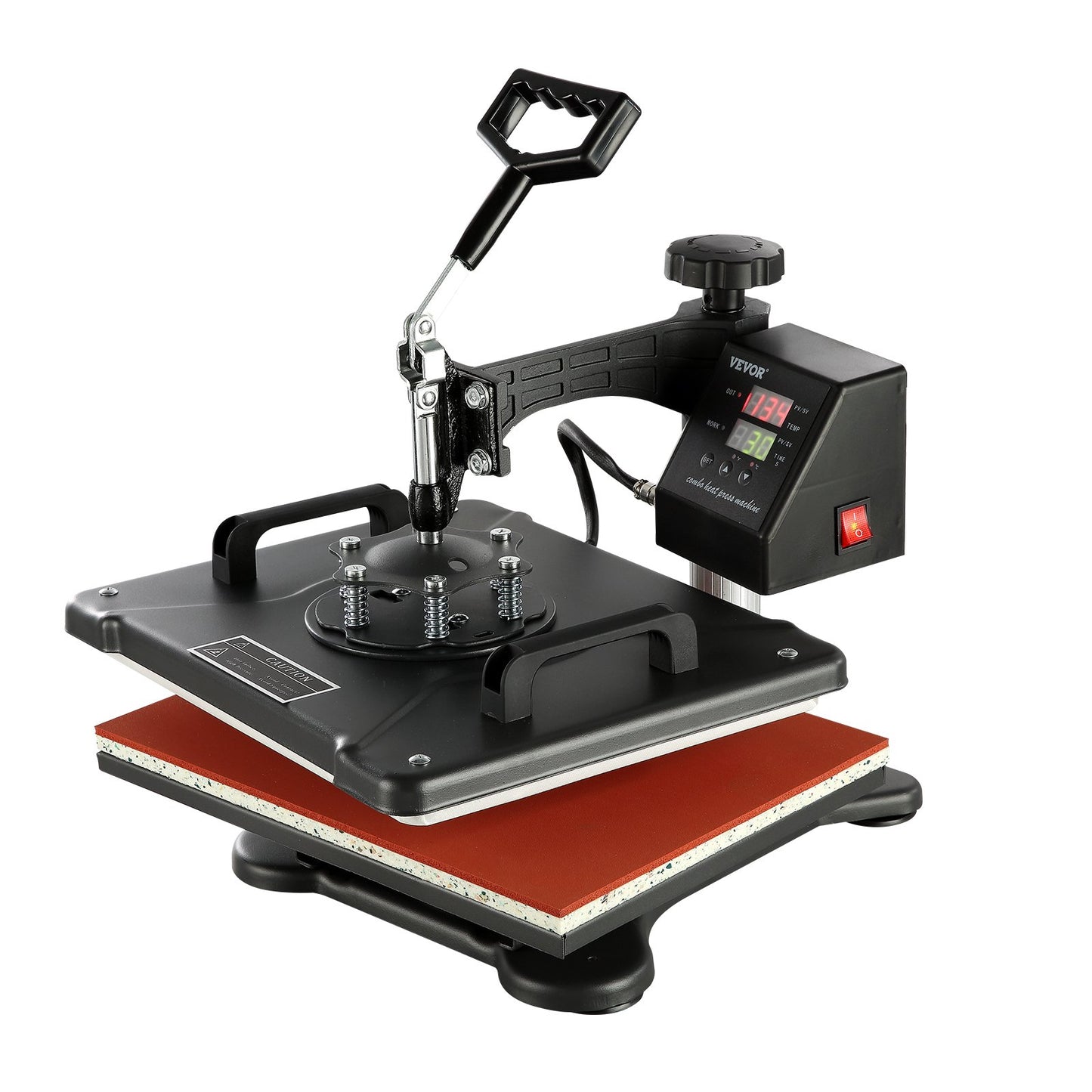Wärmepresse, 8-in-1-Wärmepresse, 38 x 30 cm, T-Shirt-Presse, Tassendruckmaschine, multifunktionale Wärmeübertragungsmaschine für T-Shirt, Tassen, Hüte, Platten, Sublimationsdruck