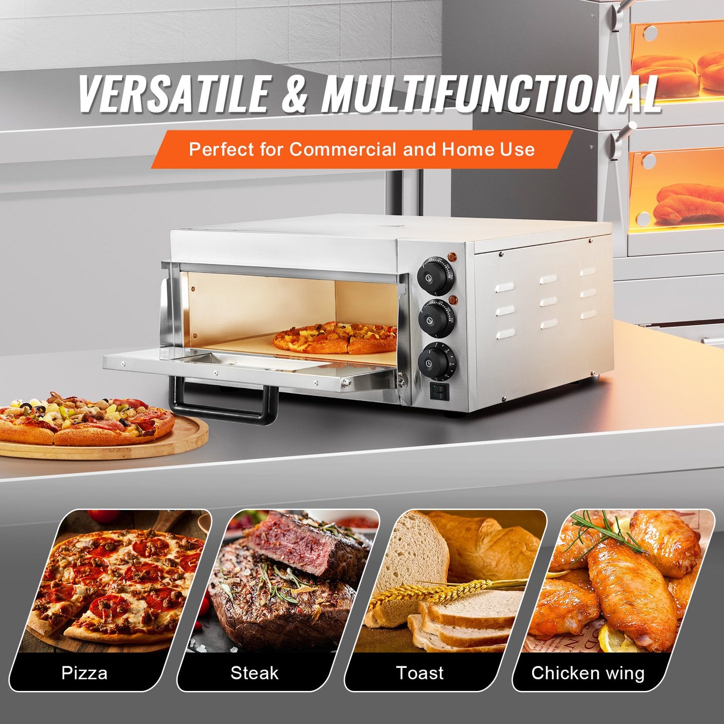Kommersiell pizzaugn Elektrisk pizzaugn för 16" pizza inomhus