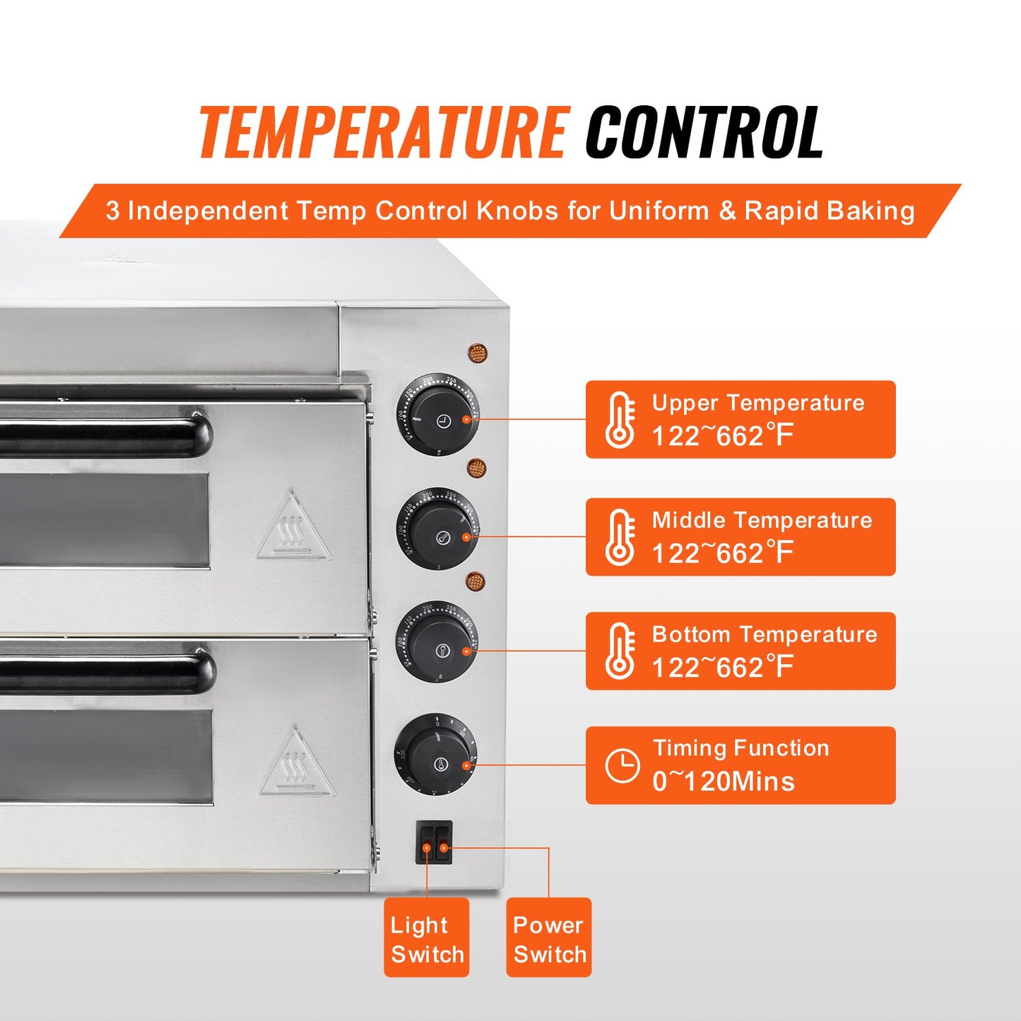 Commercial Pizza Oven Electric Pizza Oven for 14" Pizza Indoor