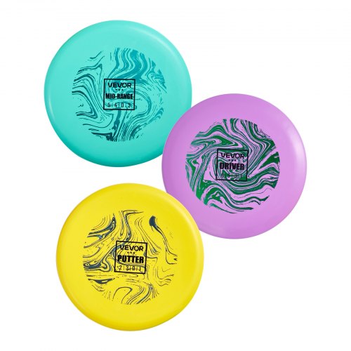 Discgolfset, 3-pack discgolfstartset, nybörjare flygande discs för helkroppsstyrketräning, med putter, mellanregister, driver, PDGA-godkänd, för utomhusbruk, bakgård, gräsmatta, strand och park |  EU