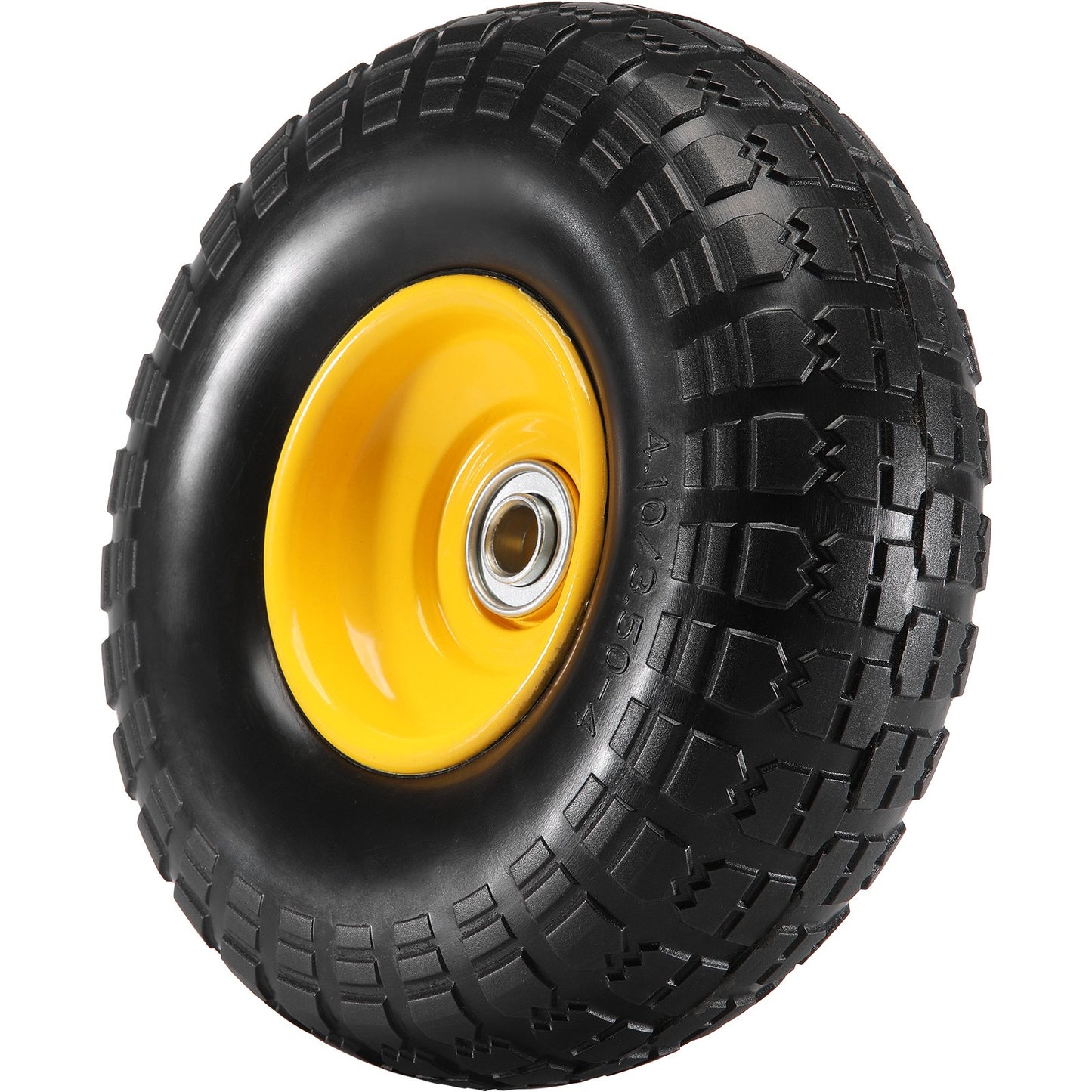 Solid PU Run Flat Tire Wheel Flat Free Tubeless Tire 10" 2-pack 400 lbs