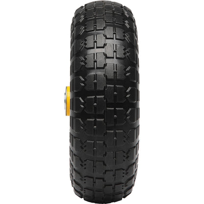 Solid PU Run Flat Tire Wheel Flat Free Tubeless Tire 10" 2-pack 400 lbs
