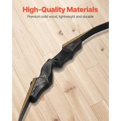 60 Inch Takedown Recurve Bow Wooden Bow Arrows Kit Hunting Practice 14.5kg