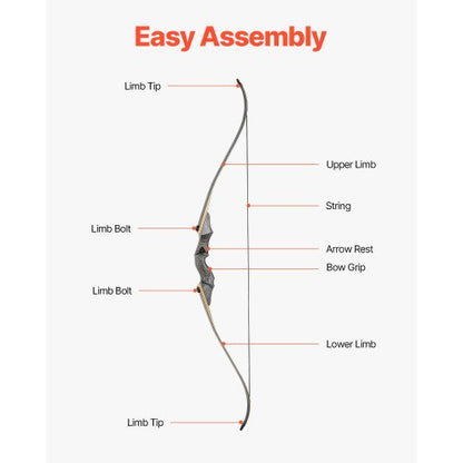 60 Inch Takedown Recurve Bow Wooden Bow Arrows Kit Hunting Practice 18kg