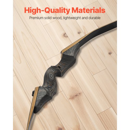 60 Inch Takedown Recurve Bow Wooden Bow Arrows Kit Hunting Practice 18kg