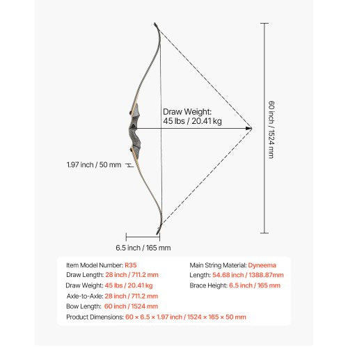 60 Inch Takedown Recurve Bow Wooden Bow Arrows Kit Hunting Practice 18kg