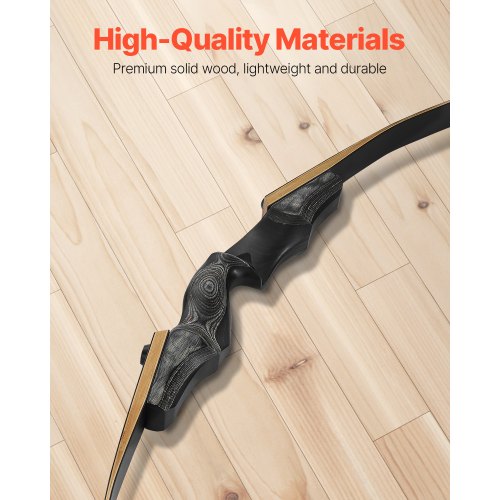 60 Inch Takedown Recurve Bow Wooden Bow Arrows Kit Hunting Practice 50 lbs