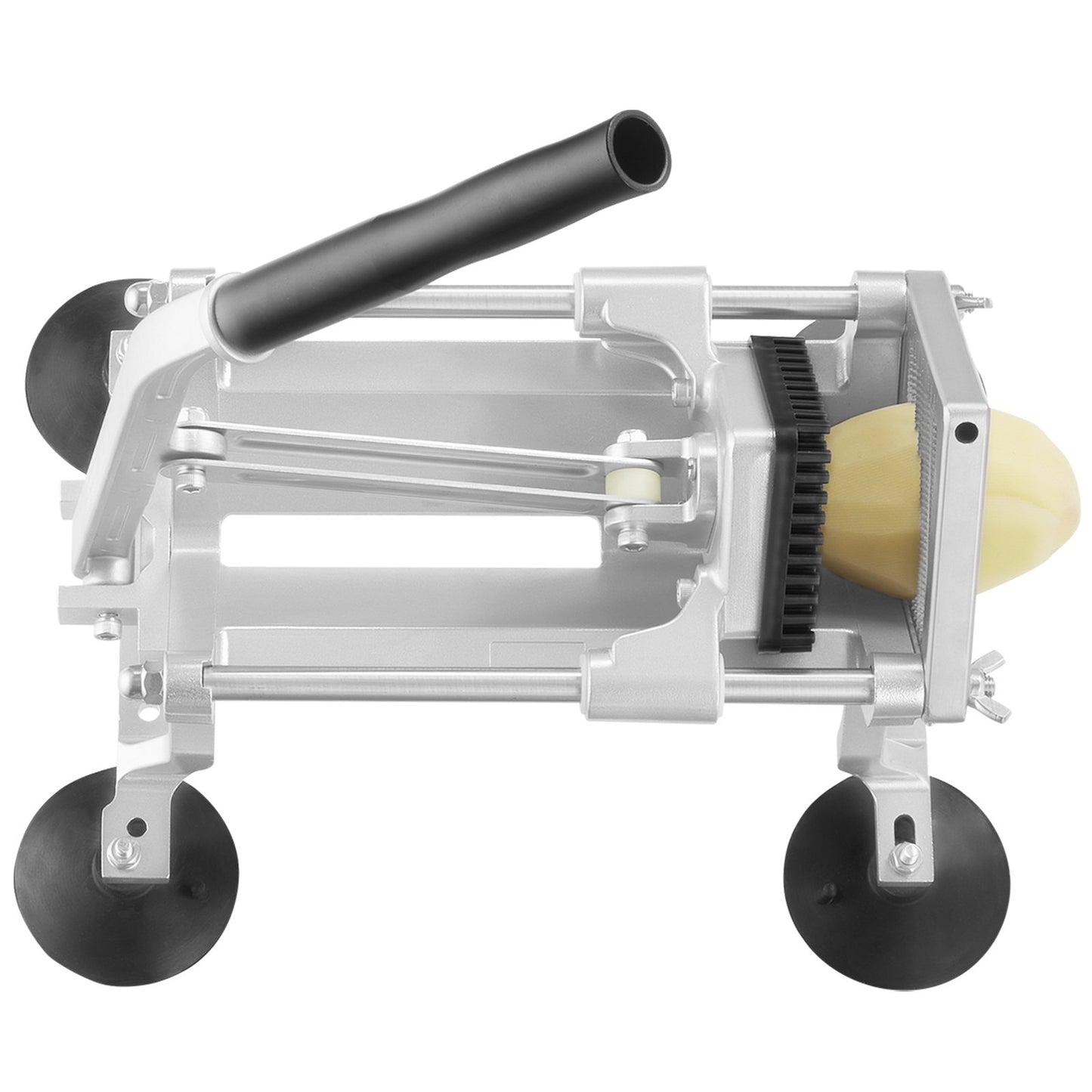 Kommersiell grönsaksskärare, 1/4 tums fruktskärare, grönsaksskärare i rostfritt stål och aluminiumlegering, manuell skärmaskin med halkfria fötter, för rädisor, lök, potatis, citroner