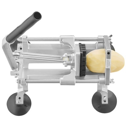 Kommersiell grönsaksskärare, 1/2 tums fruktskärare, grönsaksskärare i rostfritt stål och aluminiumlegering, manuell skärare med halkfria fötter, för rädisor, lök, potatis, citroner