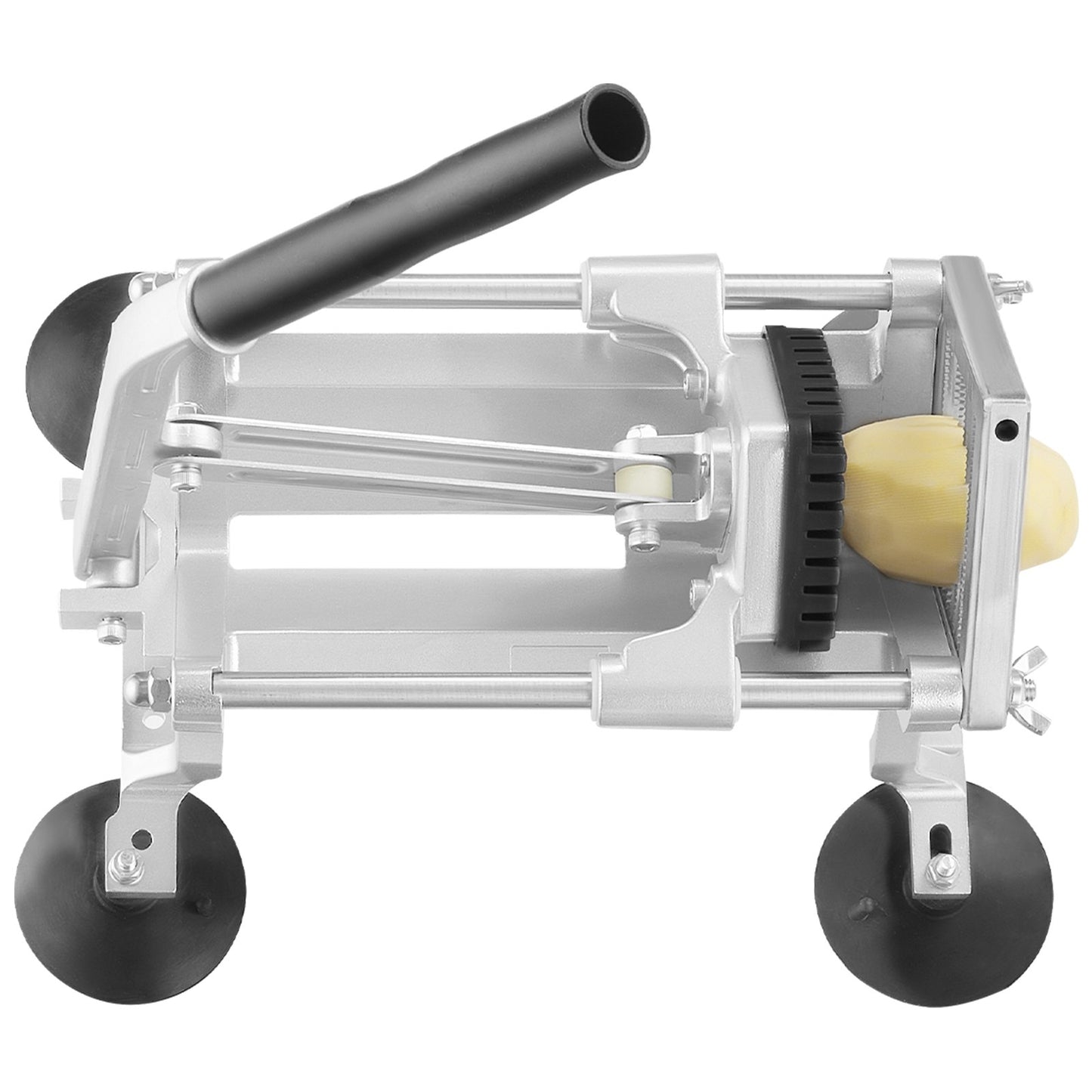 Kommersiell grönsaksskärare, 3/8 tums fruktskärare, grönsaksskärare i rostfritt stål och aluminiumlegering, manuell skärare med halkfria fötter, för rädisor, lök, potatis, citroner