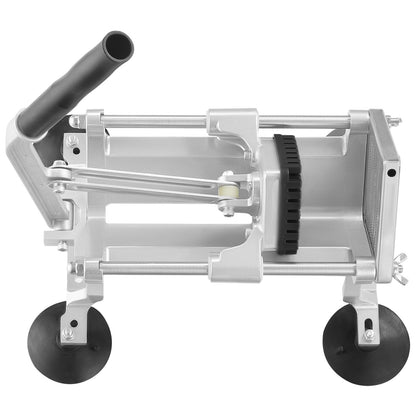 Kommersiell grönsaksskärare, 3/8 tums fruktskärare, grönsaksskärare i rostfritt stål och aluminiumlegering, manuell skärare med halkfria fötter, för rädisor, lök, potatis, citroner
