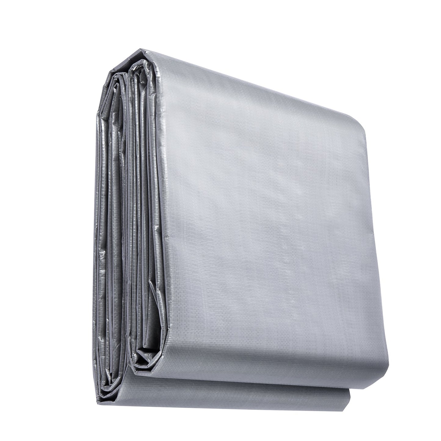 Tarp Vattentät 16x20 ft, plast Poly Tarp Cover 10 Mil, Multi Purpose Tear UV och temperaturbeständig utomhuspresenning med hög hållbarhet förstärkta genomföringar (silver/brun)