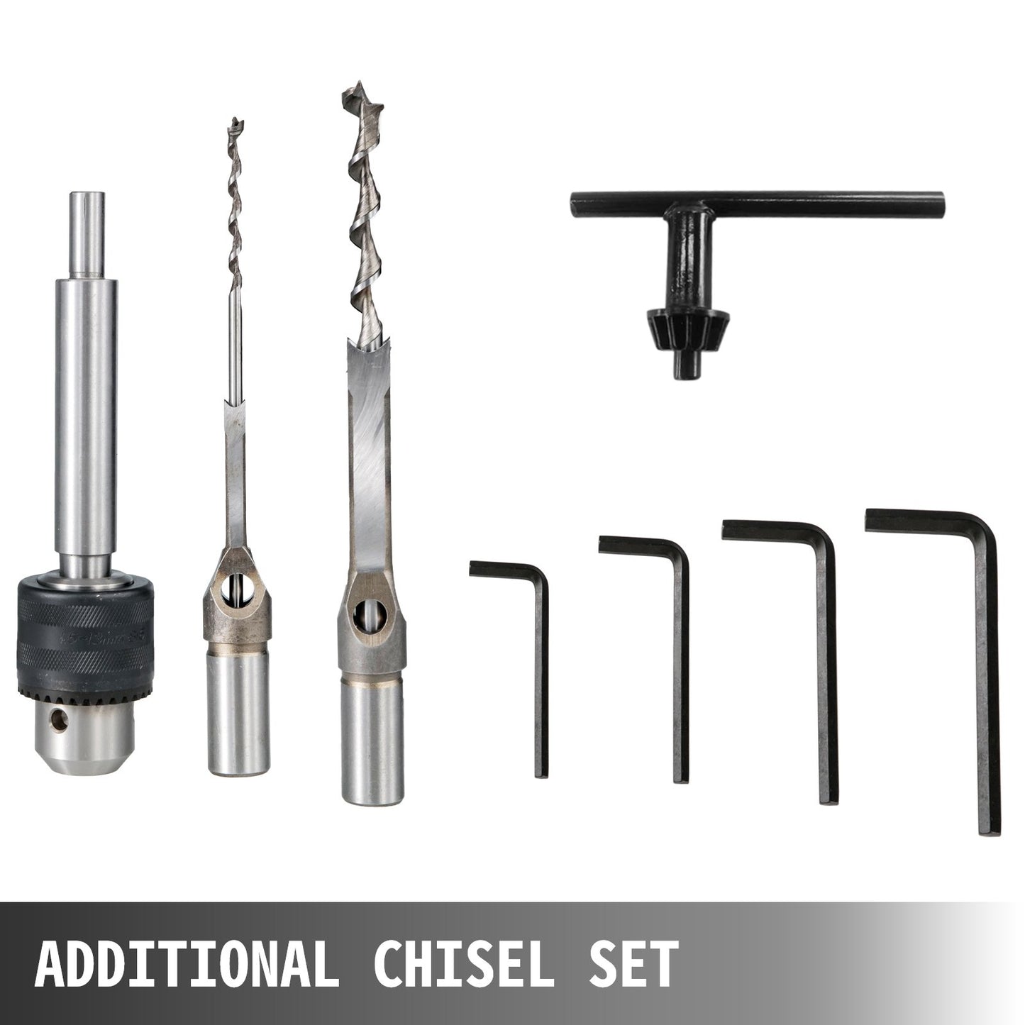 Insertion machine hollow chisel insertion with chisel bit set for woodworking