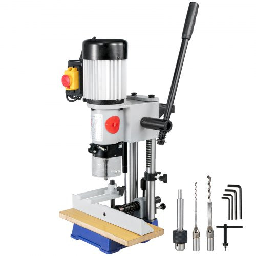 Bench Morticer 1/2 HP 1400RPM Bench Drill Presses 60 Pounds Weight Bench Drill Machine 13mm Chuck Capacity for Internal Grinding Metal Drilling Wood Hole Cutting | EU