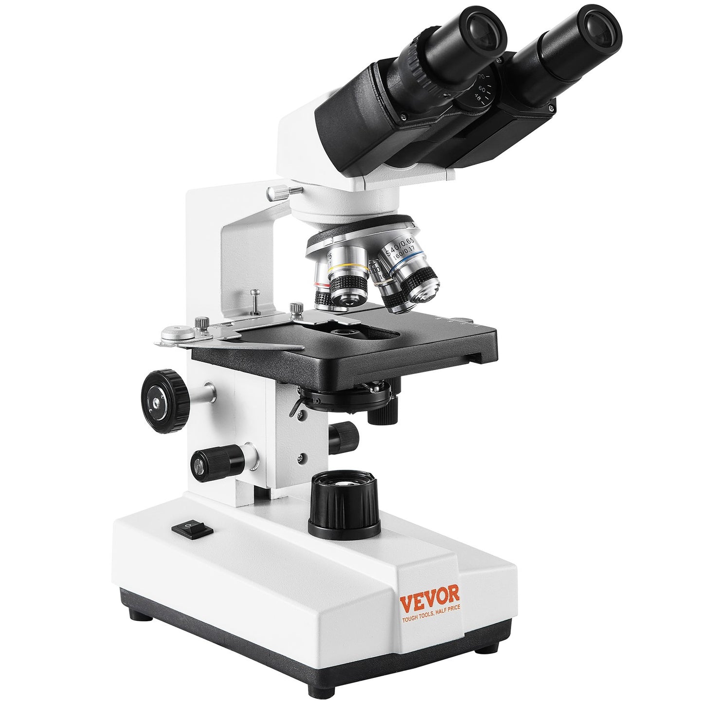Binocular Compound Microscope 40X-2500X Tvålagers Mekanisk Steg