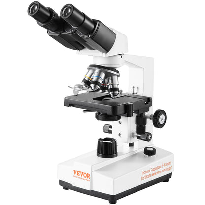Binocular Compound Microscope 40X-2500X Tvålagers Mekanisk Steg