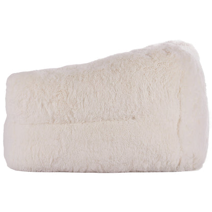 Bean Bag Chair BeanBag Soffstol med armstöd för vuxna Plysch beige
