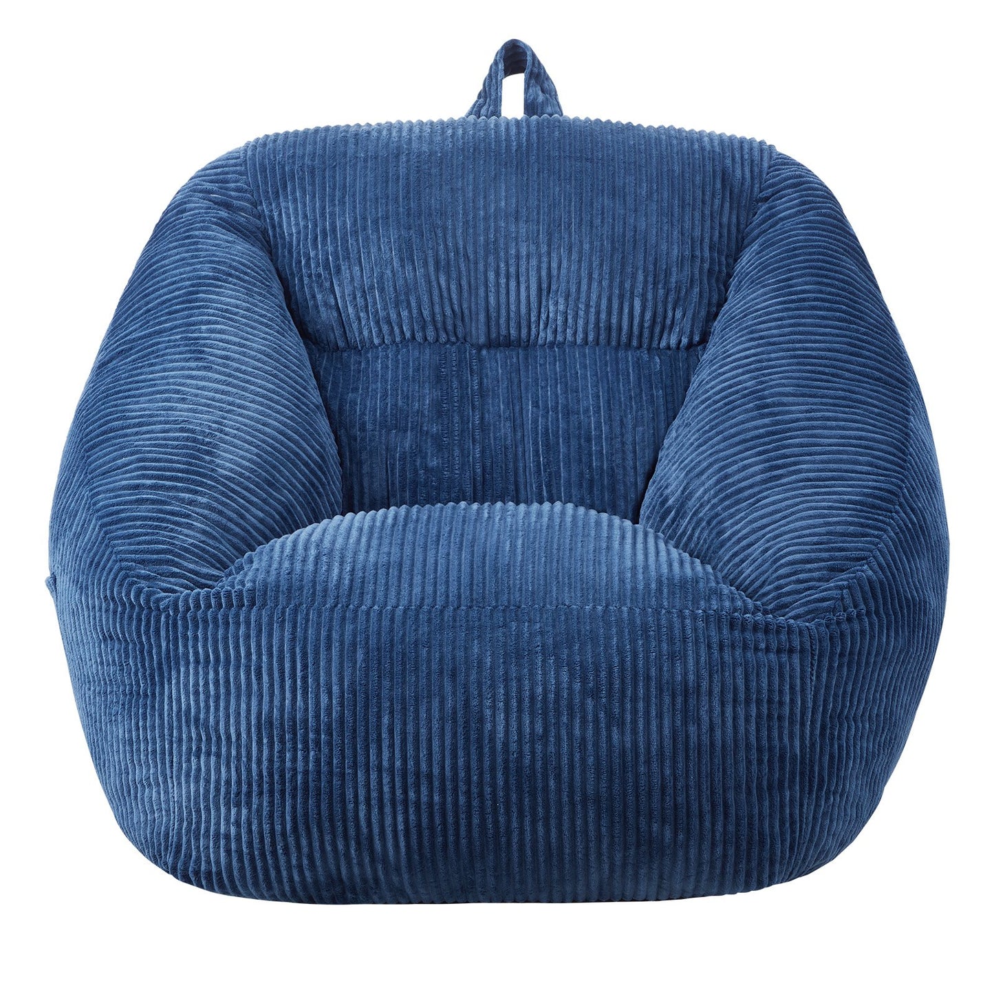 3 fot Bean Bag Stol med mjuka armstöd och förvaringsficka blå