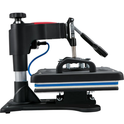 Heat Press, 5 i 1 Heat Press Machine Machine 12x15, Clamshell Sublimation Transfer Printer Snabb uppvärmning, Digital exakt temperaturkontroll, Vinyl Heat Press för T-shirt tallrik Mugg Cup, 1250W