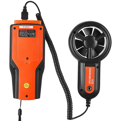 Split Handheld Anemometer, 14℉-140℉, Digital vindhastighet CFM-mätare med LED-bakgrundsbelysningsskärm, Mäter vindhastighet Vindtemperatur Luftflöde Vindavkylning, för segling Surfing Flygande HVAC