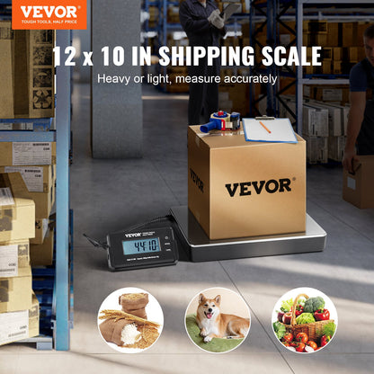 Fraktvåg Digital postvåg 440 lbs x 1,7 oz. AC/DC-paket LCD