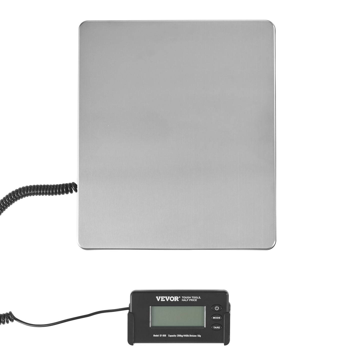 Fraktvåg Digital postvåg 440 lbs x 1,7 oz. AC/DC-paket LCD