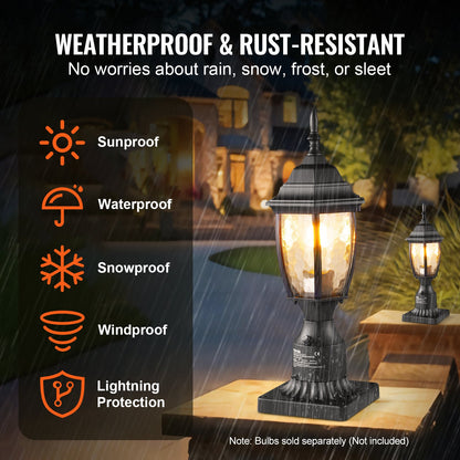Dusk to Dawn Outdoor lamp post fixture 400mm post or pier mounting