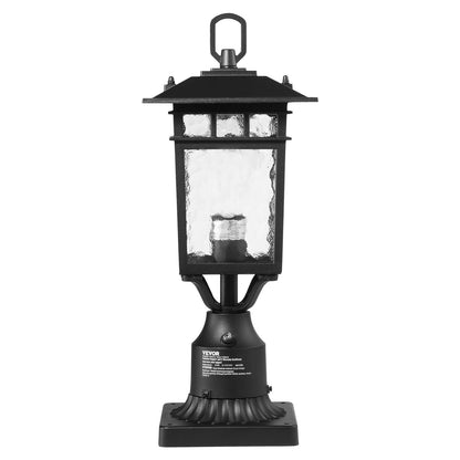 2 pcs Dusk to Dawn Outdoor Lamp Post Light Fixture 400mm Post Pier Mount