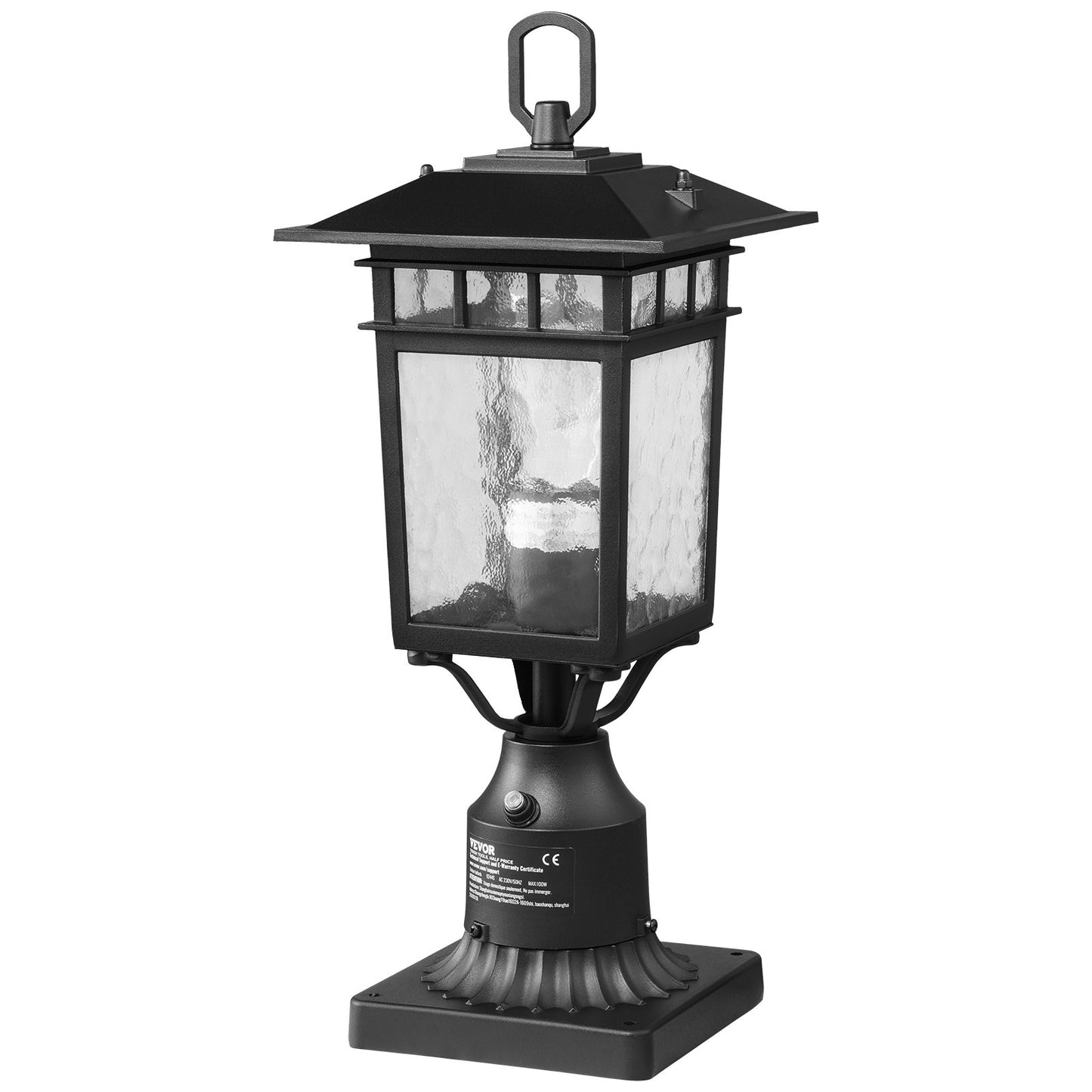 2 pcs Dusk to Dawn Outdoor Lamp Post Light Fixture 400mm Post Pier Mount